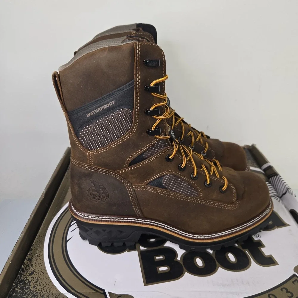 Georgia Boot Men's Logger Waterproof Work Boots Size 11.5 M New
